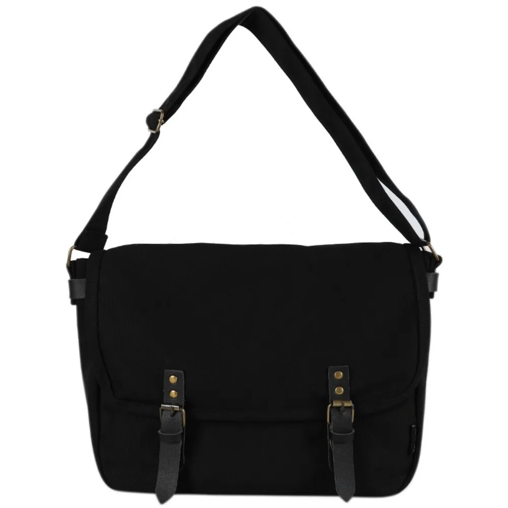 

Прочная винтажная сумка через плечо, большая вместительная холщовая сумка в японском стиле, модная сумка через плечо в студенческом стиле, модная одежда