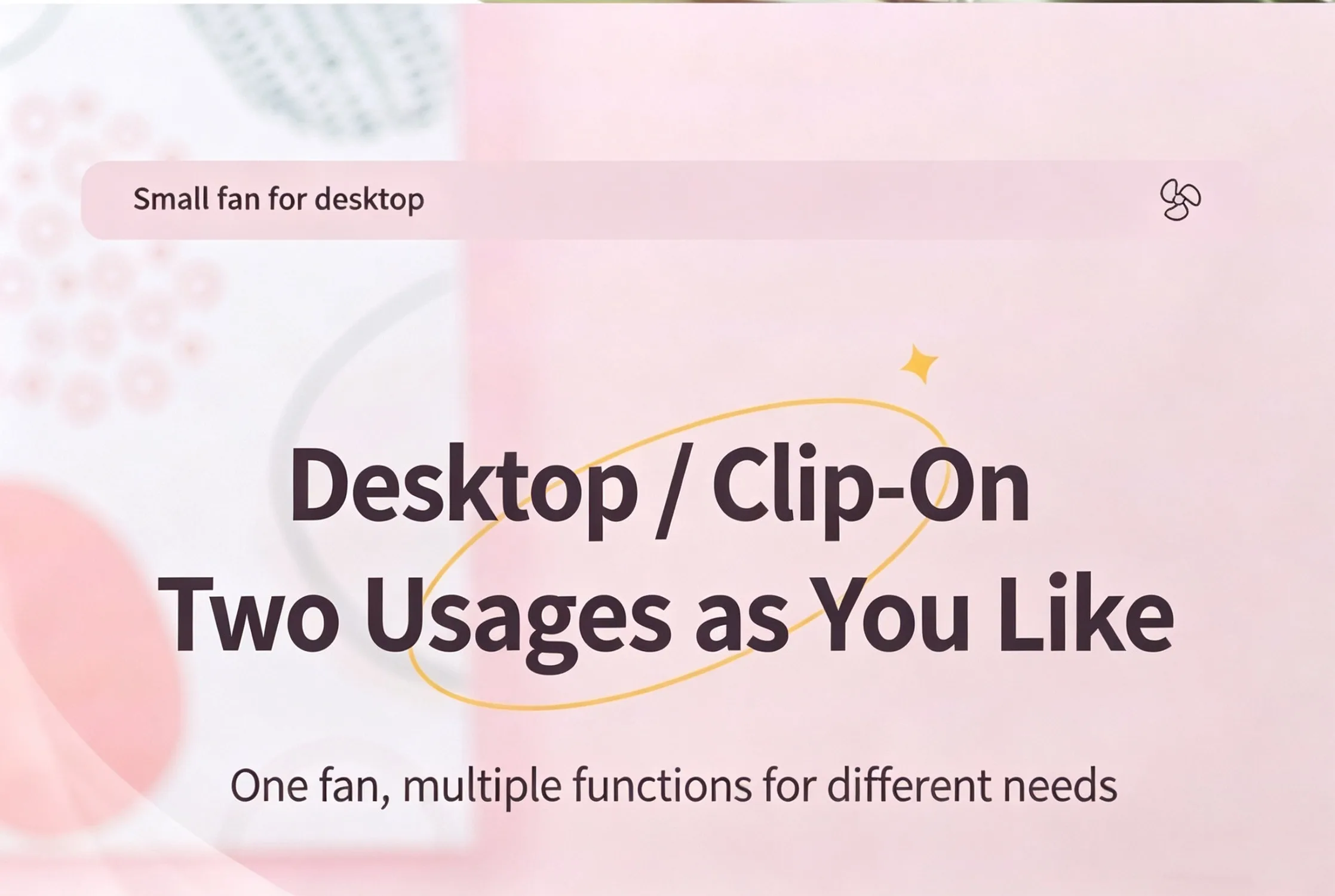 Clip-Ventilator, wiederaufladbarer Mini-Tischventilator, 3 Geschwindigkeiten, USB Typ-C, tragbar, leise, drehbar, mit Sockel für Kinderwagen, Büro, Bett, Sommer – Detail 14