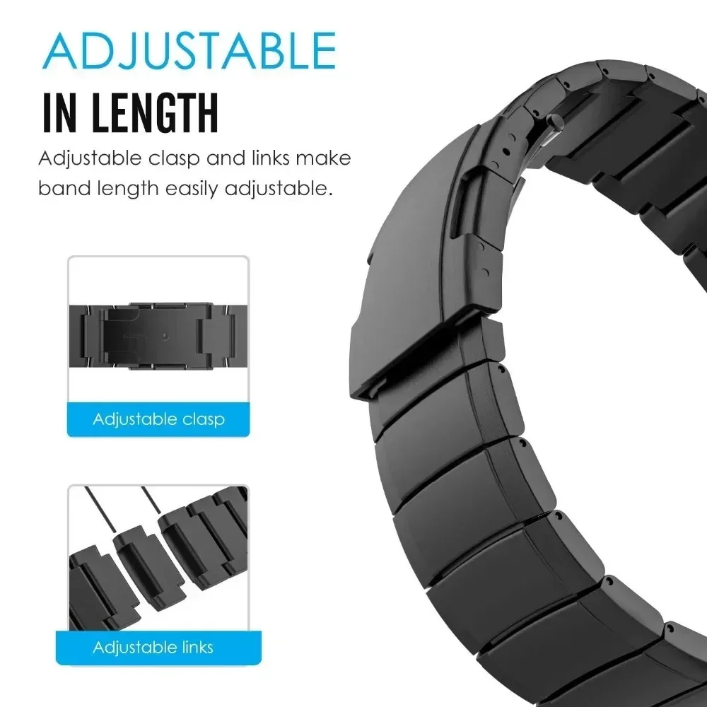 Luxus Edelstahl band für Samsung Galaxy Uhr 6 klassische 47mm 43 keine Lücken Link Armband für 4 5 Pro 45mm 40 44 mm 42 46mm