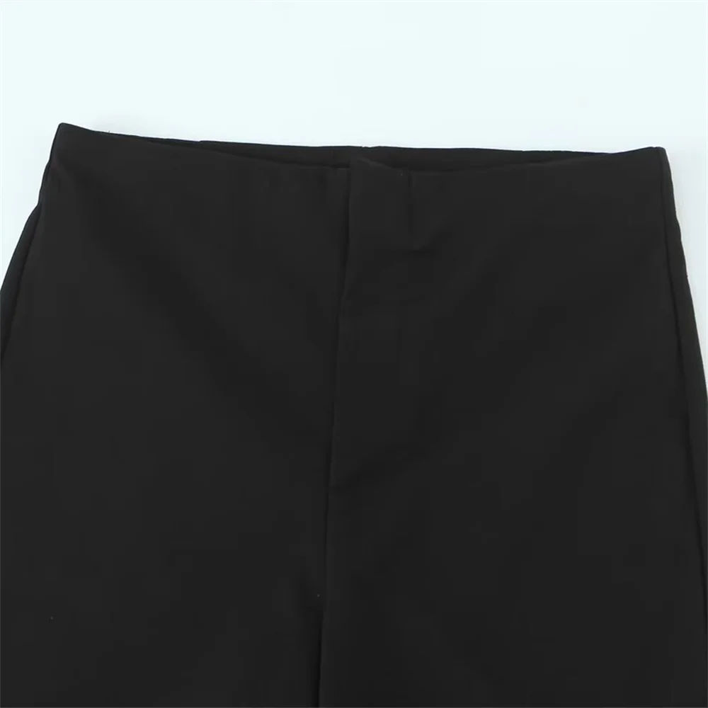 Autunno nuove donne versatili pendolarismo slim fit temperamento semplici e alla moda pantaloni a campana a vita alta