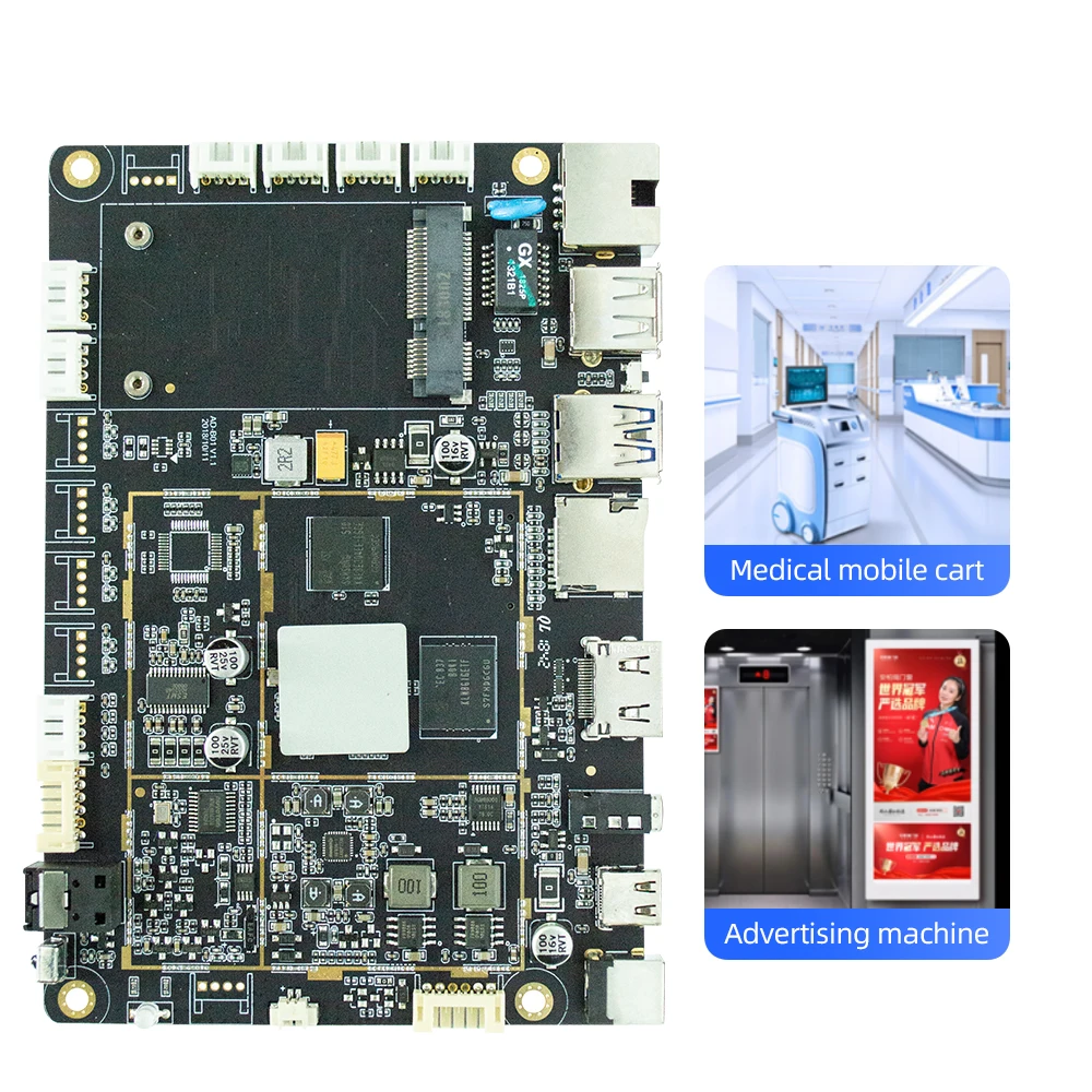 RK3328 Промышленная ARM-плата Android 2 + 32 ГБ 1,5 ГГц с открытым корнем для розничного рекламного дисплея