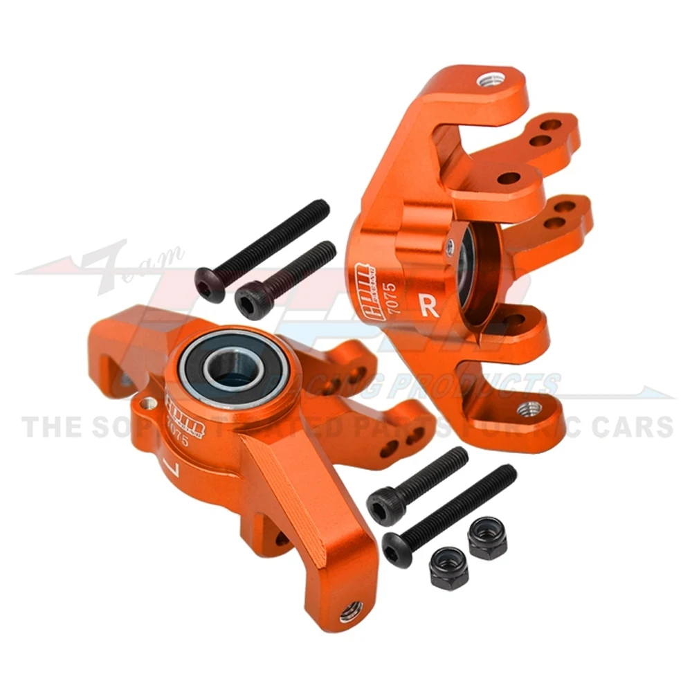 GPM Losi 1/6 슈퍼 Baja Rey 2.0 업그레이드 부품 액세서리, 금속 프론트 스티어링 컵 스티어링 블록 프론트 스핀들 세트, LOS254038