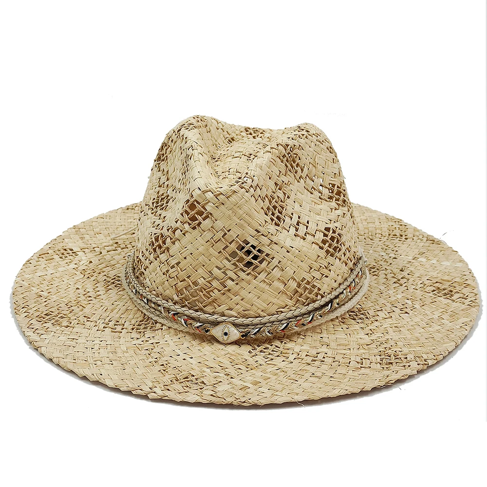 High-Quality Soft Raffia Straw Sun Hat for Women Wide Brim UPF Protection Perfect Beach Hat Vacation Outdoor 2025 New