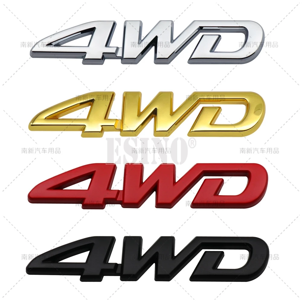 Car Styling 3D 4WD Metal Zinc Alloy RearTrunk Fender Adhesive Badge Body Tailgate Displaceme Emblem For Toyota RAV 4