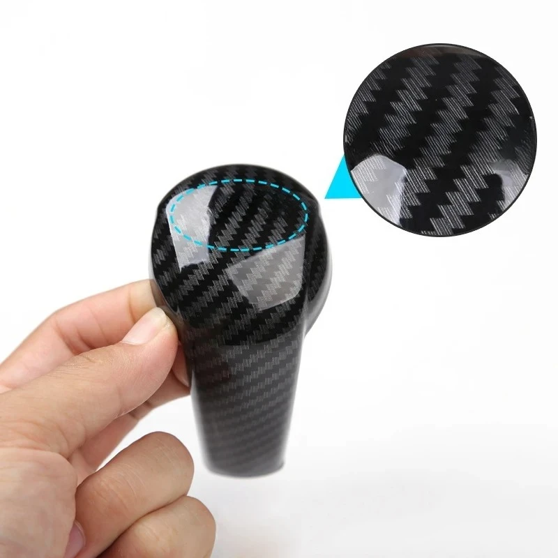 ABS Carbon Fiber Style Gear Head Shift Knob Cover Trim for Mazda 3 Axela 6 Atenza CX-5 CX5 CX-4 CX4 AT Accessories 2014-2021