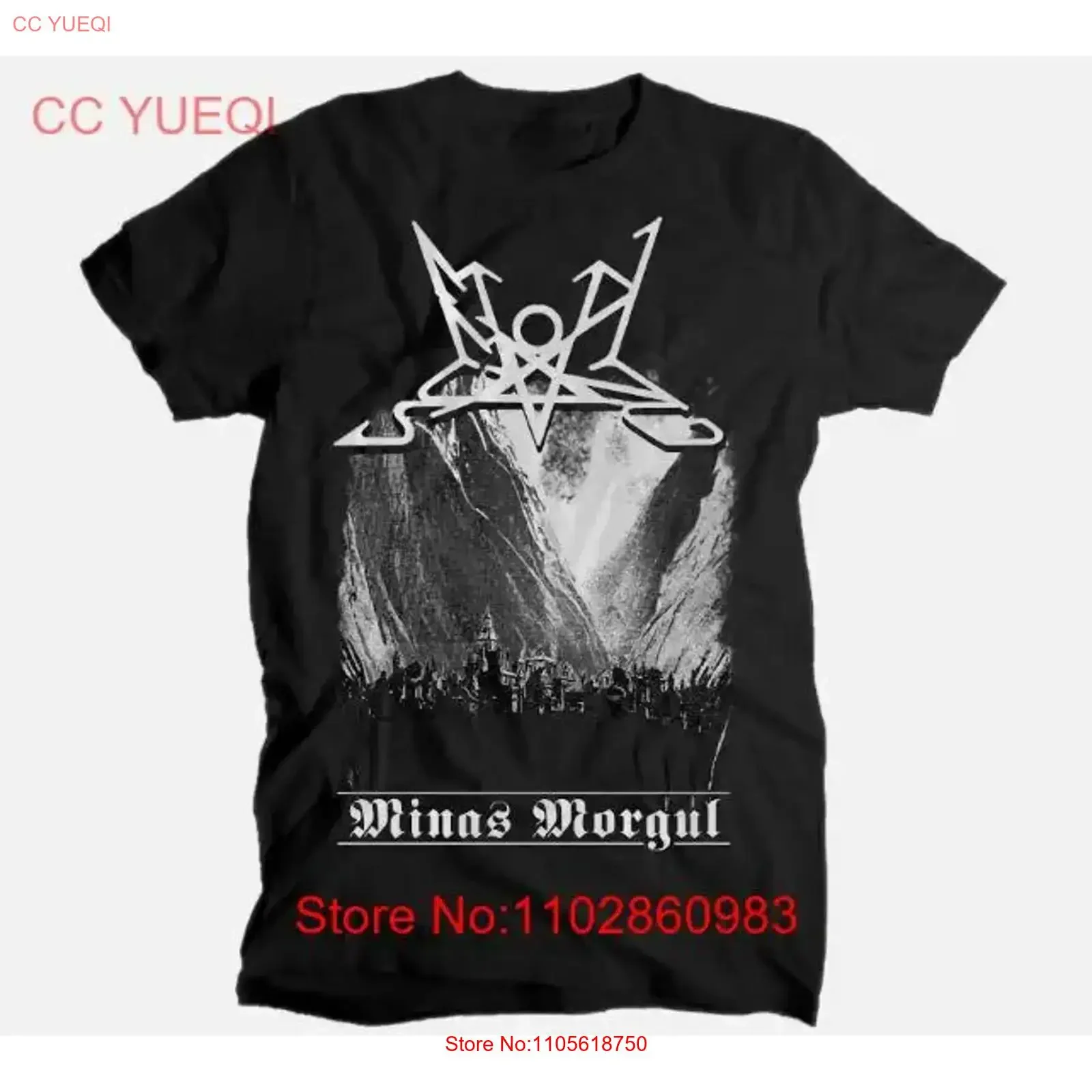 Summoning Minas Morgul T shirt BLACK metal band vintage Washed graphic designer clothes Stylish streetwear Versatile Unisex