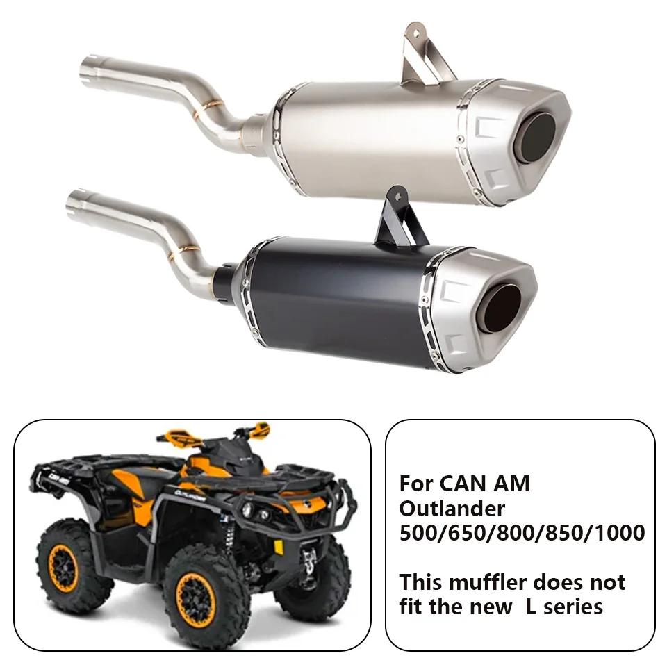 ATV Motorcycle exhaust For can am outlander 500 650 800 850 1000 2012-2021 outlander exhaust  ATV muffler outlander 1000 exhaust