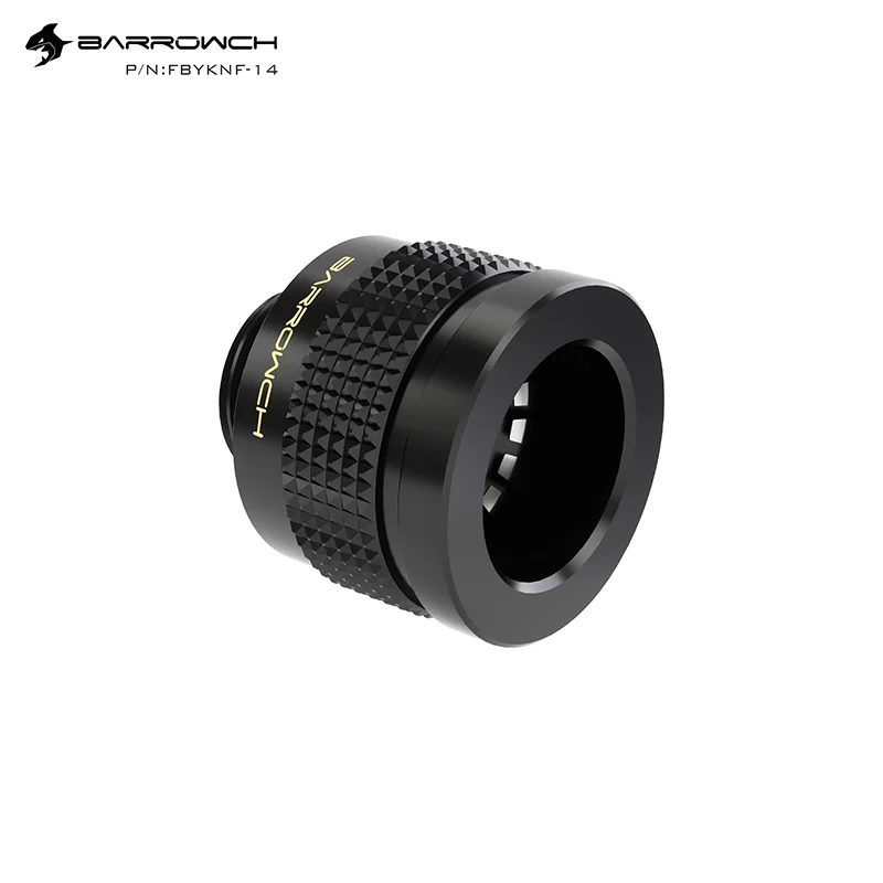 Barrowch G1/4 "OD14mm 16Mm Harde Buis Wolverine Hand Klemfittingen Voor Computer, Zwart, zilver, FBYKNF-14/6