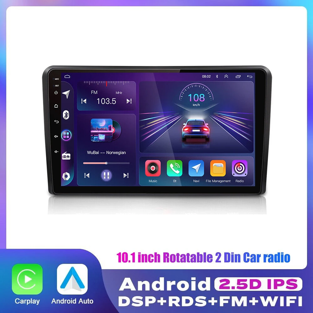 

9 Inch Car Radio 2 Din Android 13 Stereo IPS touch Screen For Audi A3 8P 2003-2012 4G+WIFI Carplay Intelligent System Multimedia