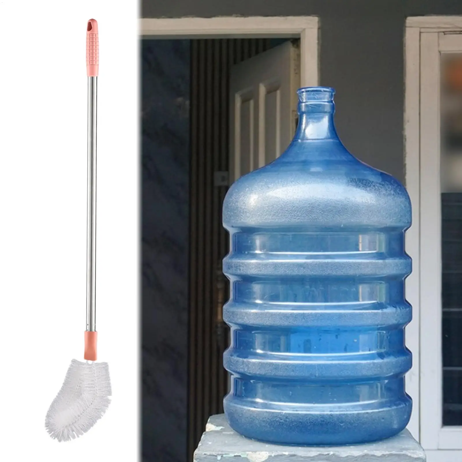Bottle Brush 27.56inch Water Bucket Cleaner with Flexible Head Long Water Bottle Brush for 3 and 5 Gallon Jug Kitchen Bathroom
