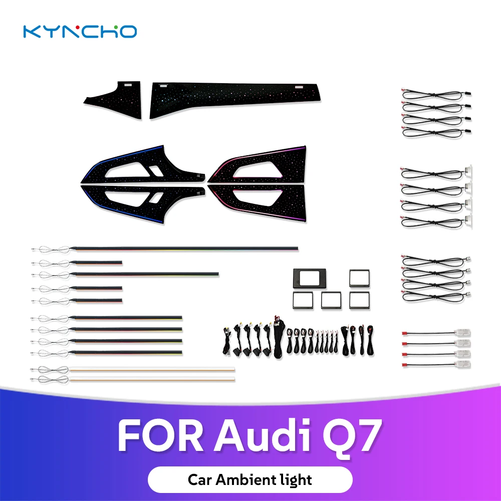 

Для Audi Q7 неоновый светодиодный автомобильный окружающий свет внутреннего освещения Symphony светодиодный потолочный светильник для окружающего освещения с красочными функциями
