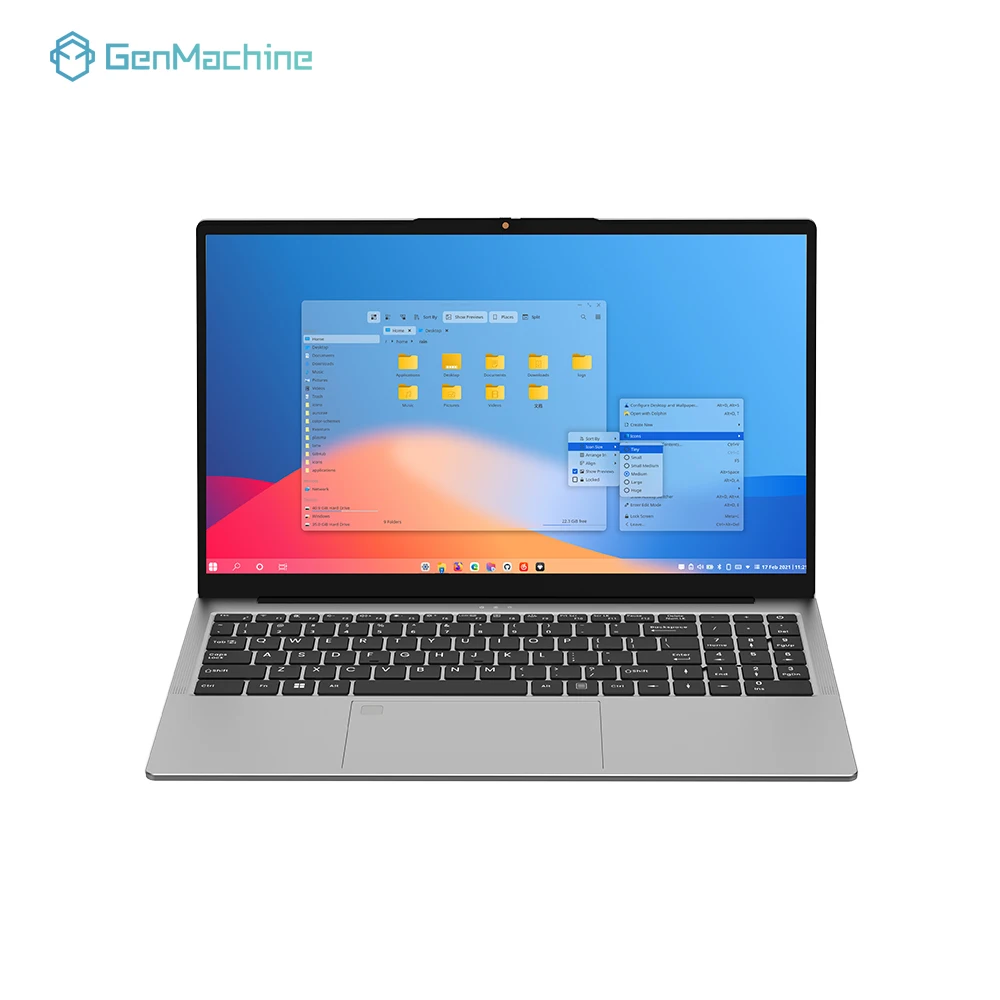 Arc Graphics DDR5 4800Mhz M.2 2280 أجهزة الكمبيوتر المحمولة للألعاب التجارية Genmachine كمبيوتر محمول Intel Core Ultra 165H 16C 22T 15.6 بوصة 60 هرتز