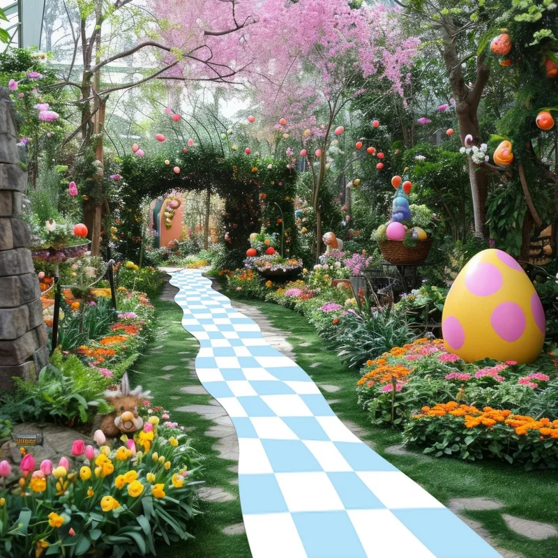 

Коврик-дорожка VIKAMA в клетку для вечеринки в стиле Страны чудес, свадьбы, дня рождения, детского праздника, декора для улицы и дома