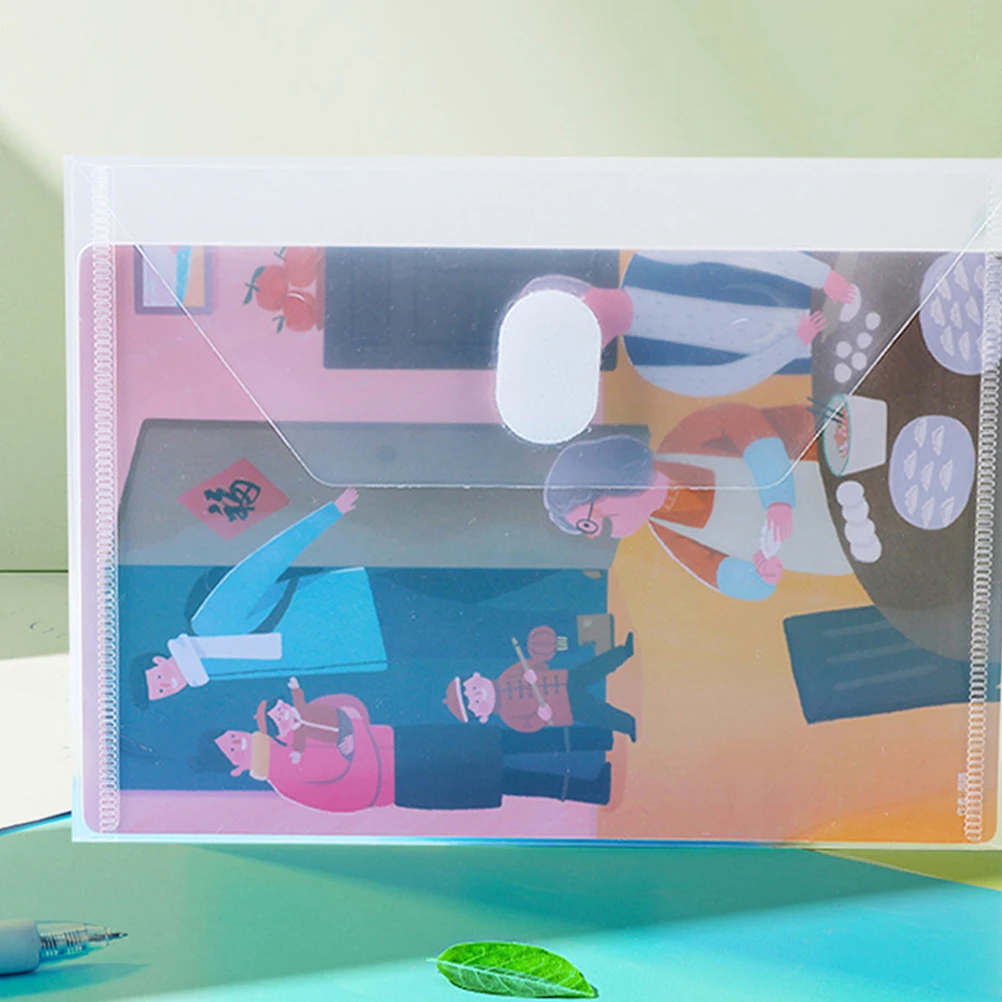 

24pcs Tape File Folder Waterproof Transparent Pp Document Bag For Receipts Stickers Photos Cash Pouch Plastic Envelope