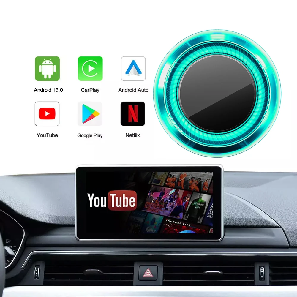 CarPlay Ai Box Android 14 8+128G 5G Rocket Wireless CarPlay & Android Auto Multimedia Smart Box