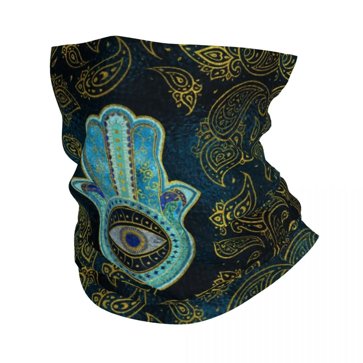 Hamsa Hand Bandana Neck Gaiter Printed Paisley Mask Scarf Multi-use Face Mask Riding for Men Women Adult Windproof