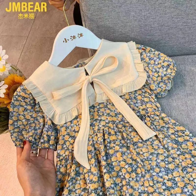 

Jmbear Girls' Floral Summer Thin Baby Dress 2022 New Girl Fashionable Princess Dress