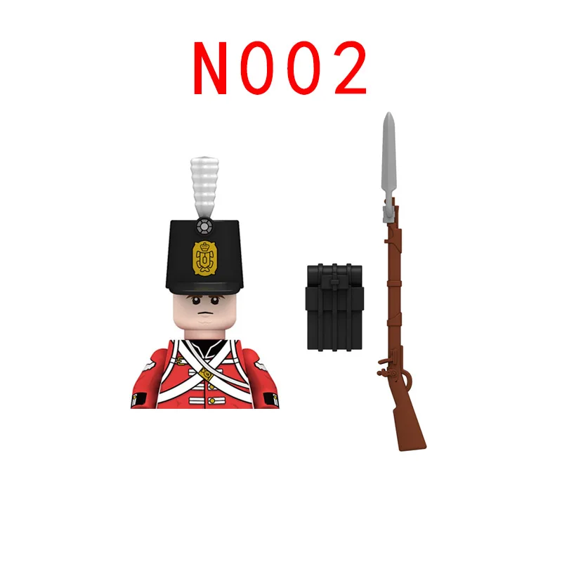 Military Building Blocks Solider Figures Toy Gift Weapon Guns Napoleonic Wars British Army Highland bagpiper Full body Printing