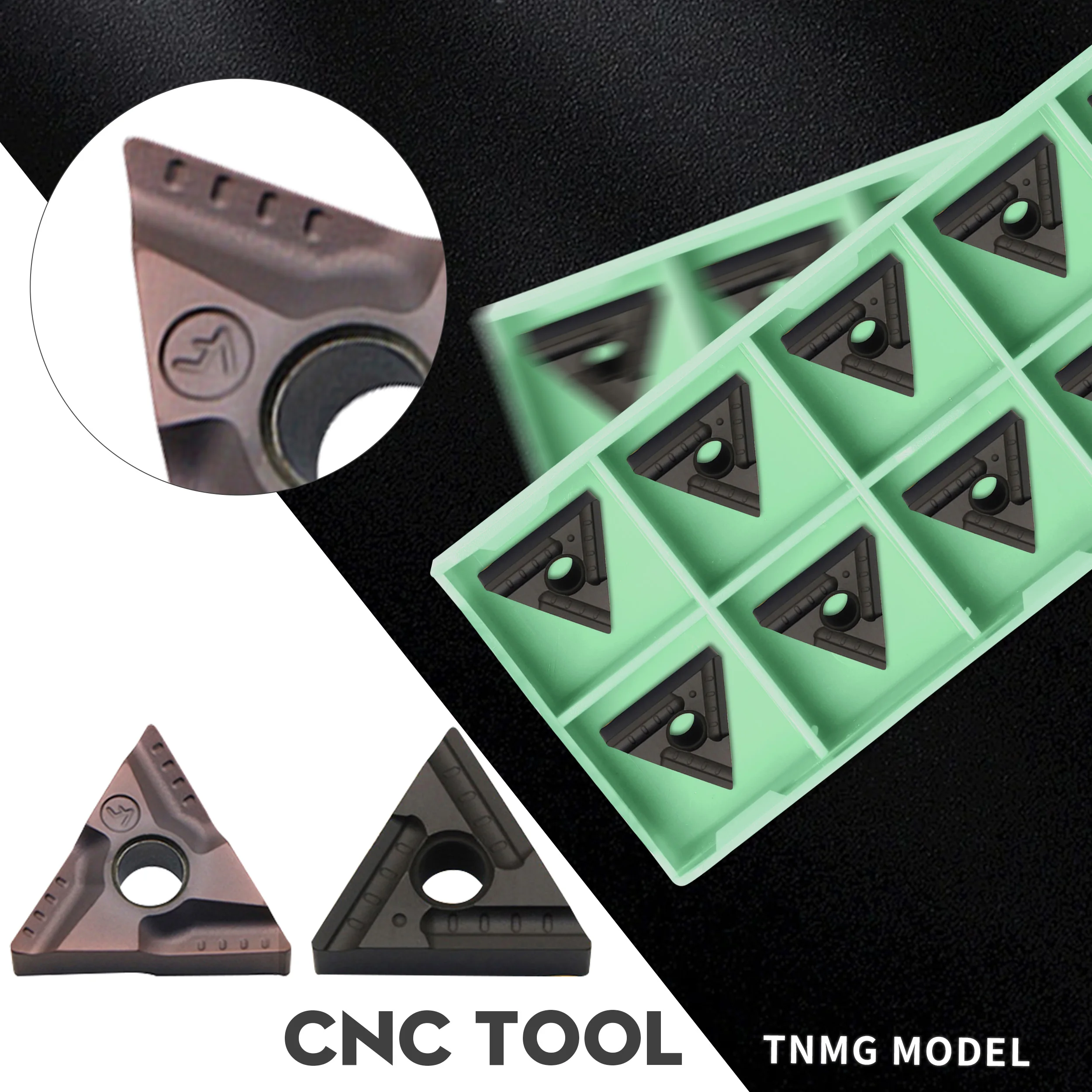 

TNMG160404/08R-VF L-VF TNMG160404/08R-M L-M CNC Lathe External Cutting Tool Carbide Cutting Insert High Quality Triangular Blade