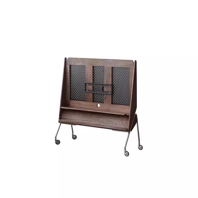 

Retro TV cabinet removable bedroom TV hanger living room home floor rack all solid wood