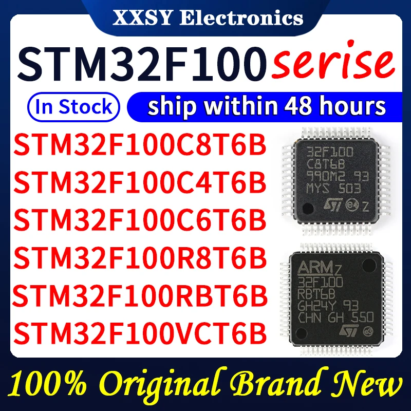 STM32F100C8T6B STM32F100C4T6B STM32F100C6T6B STM32F100CBT6B STM32F100R8T6B STM32F100RBT6B STM32F100RCT6B STM32F100VCT6B 100% NOWY