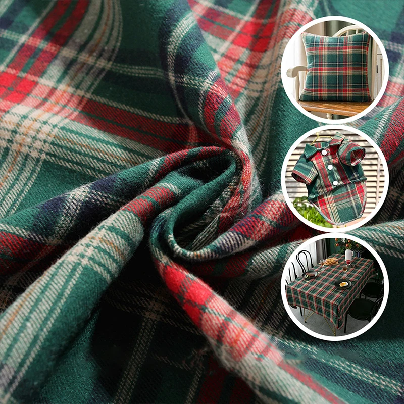 Tecido Xadrez Buffalo 100% Algodão por Metro para Artesanato DIY, Costura, Toalha de Mesa, Cortina e Decoração de Natal