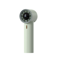 Outdoor Wearable Personal Fan 100 Speed Wind Mini Rechargeable Fan 1200Mah Air Cooling Function Portable Handheld Fan Whit Sling