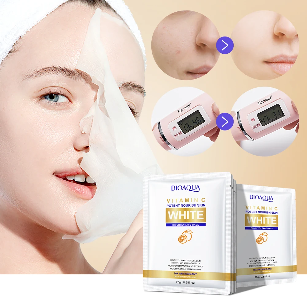 

Vitamin C Brightening Face Mask Deep Nourishing Hydrating Brightening & Smoothing Mask Slimming & Rejuvenating