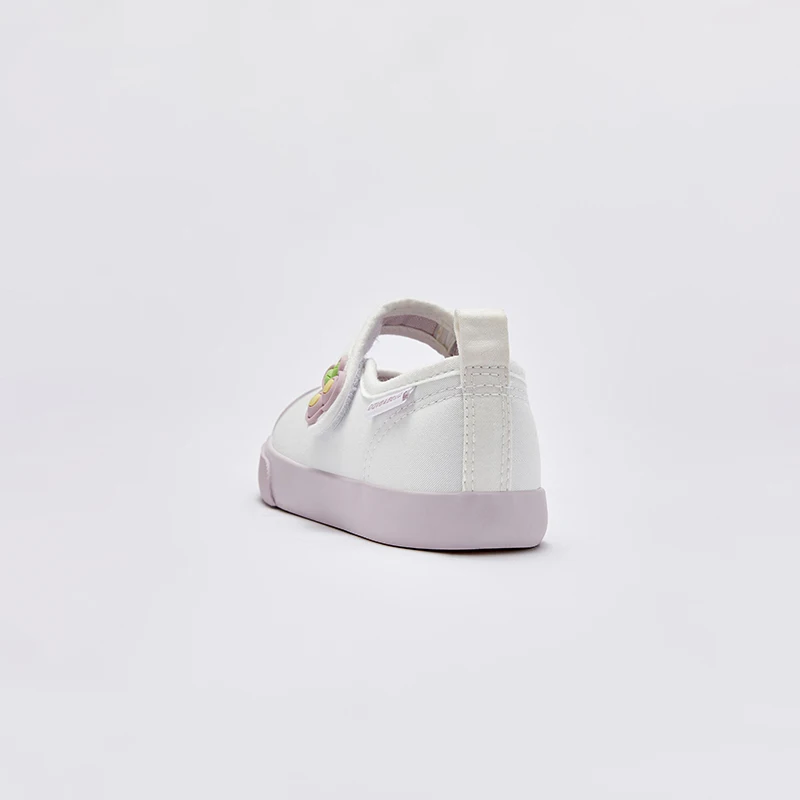 Dave Bella Kids Canvas Shoes Spring White Flower Decoration Shoes Girls and Boys Child Indoor Dance Shoes DB1247872