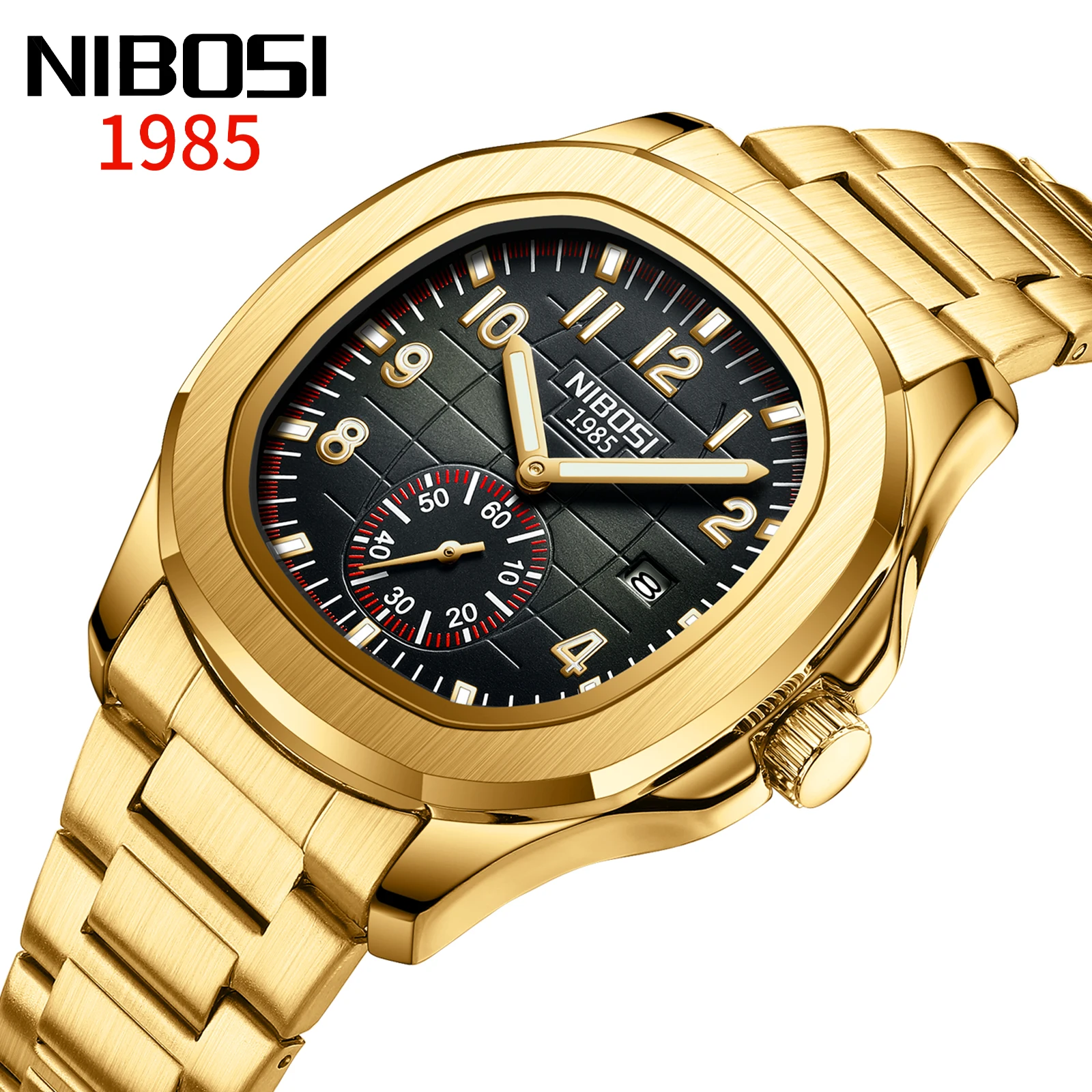 

NIBOSI Sport Men Watch Top Brand Luxury Quartz Watches for Men Waterproof Luminous Auto Date AQUANAUT Male Watch Reloj Hombre
