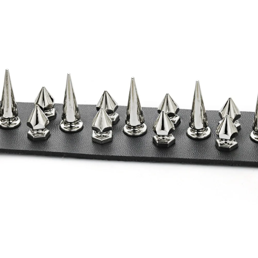 Punk Spike Rivets Stud Choker Necklace PU Leather Rock Gothic Chokers Collar Goth Harajuku Anime Girl Sexy Jewelry X636c