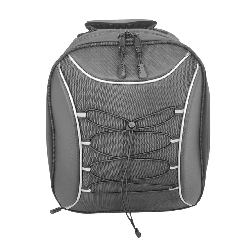 Bolsa de almacenamiento duradera para asiento trasero de motocicleta, mochila expandible para equipaje de casco de 30L para viajes