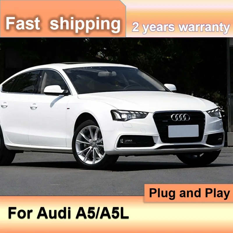 

Car Accessories for Audi A5 Head Light 2008-2016 A5 Headlights DRL Turn Signal Low High Beam Projector Lens