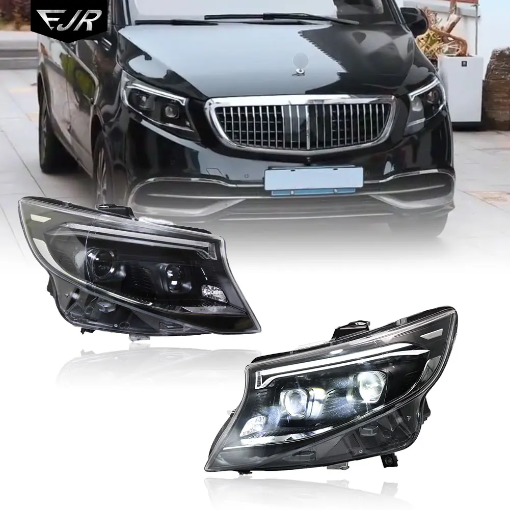 For Mercedes-Benz VITO Car Head Light 2016-2023 W447 LED Headlights Unlock Dynamic Sequential Flowing Turn Signal Car Lamp