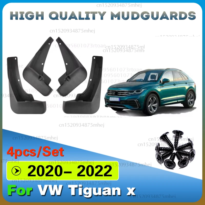 

Брызговики для Volkswagen VW Tiguan X 2020-2022, брызговики, брызговики, передние и задние колеса, крылья, автомобильные аксессуары, 4 шт.