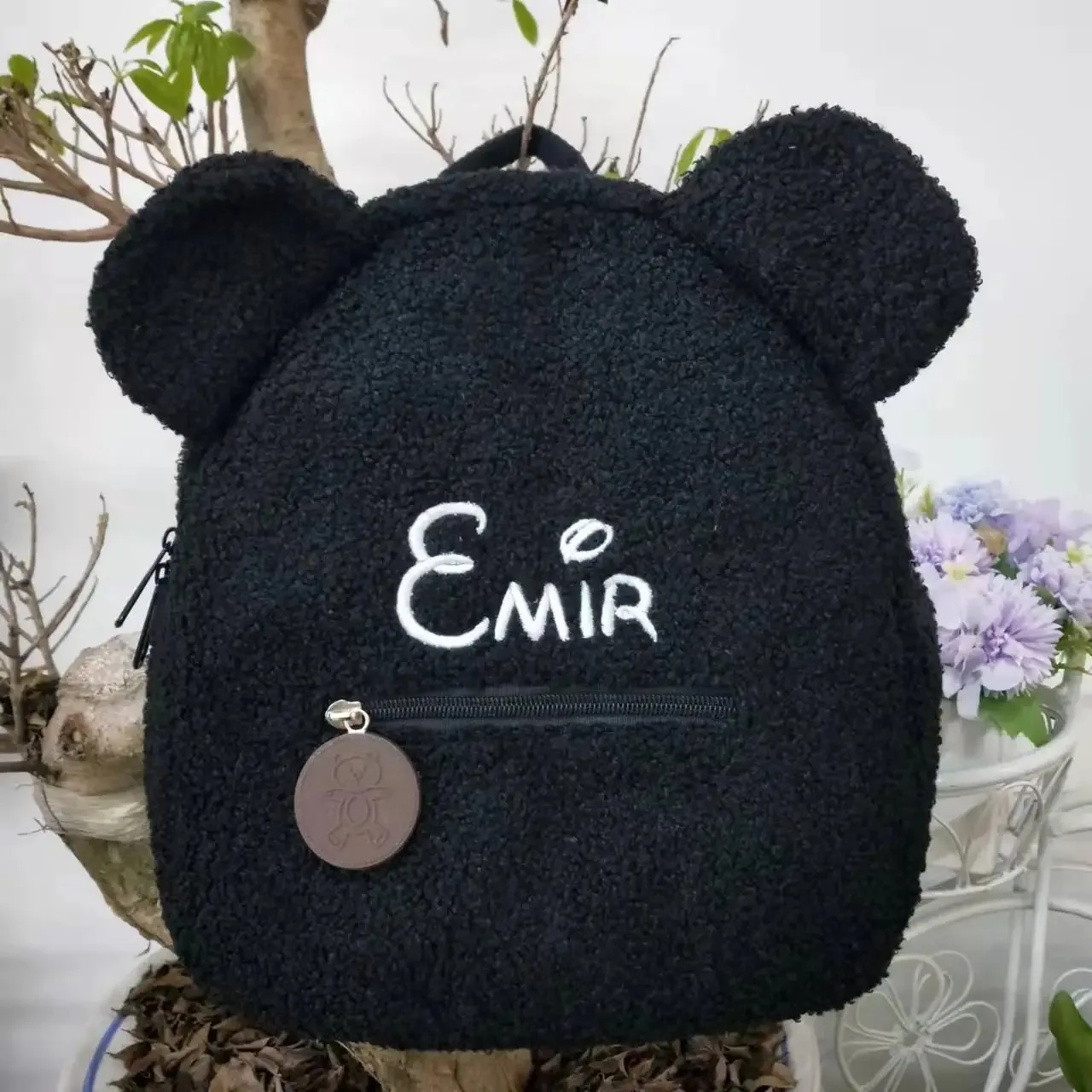 Zaino personalizzato in peluche con ricamo personalizzato fai-da-te personalizzato zaino con nome personalizzato leggero e di grande capacità