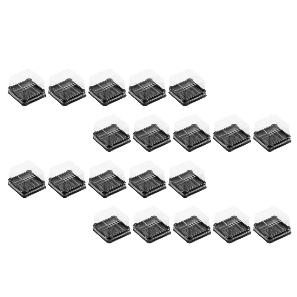 

150 pcs Egg-Yolk Puff Box Plastic Dessert Packing Container For Moon Cake Bakery Storage Tray Food Kitchen Bar Supplies