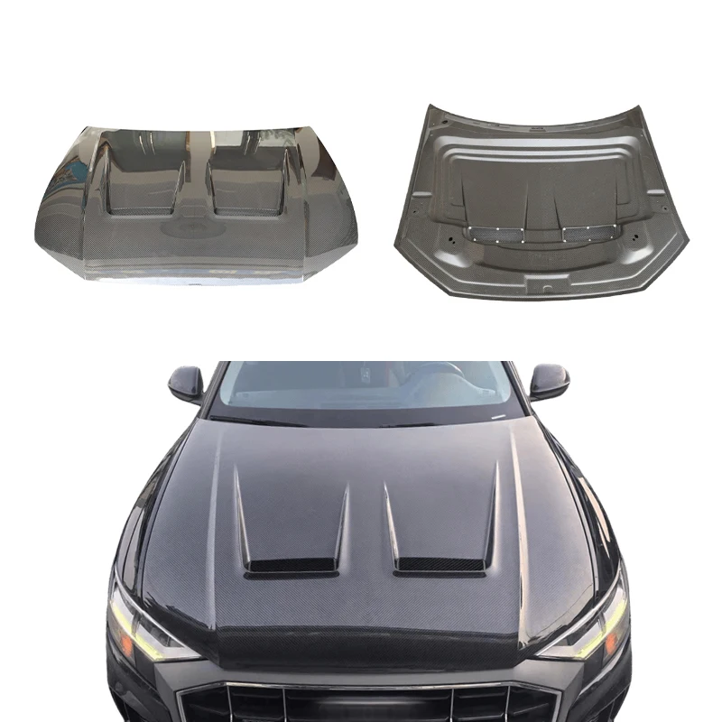 

Car Upgrade Carbon Fiber Hood New Condition Fit for 2019-2024 Au Di Q8 Dry Carbon Fiber Mansory Style