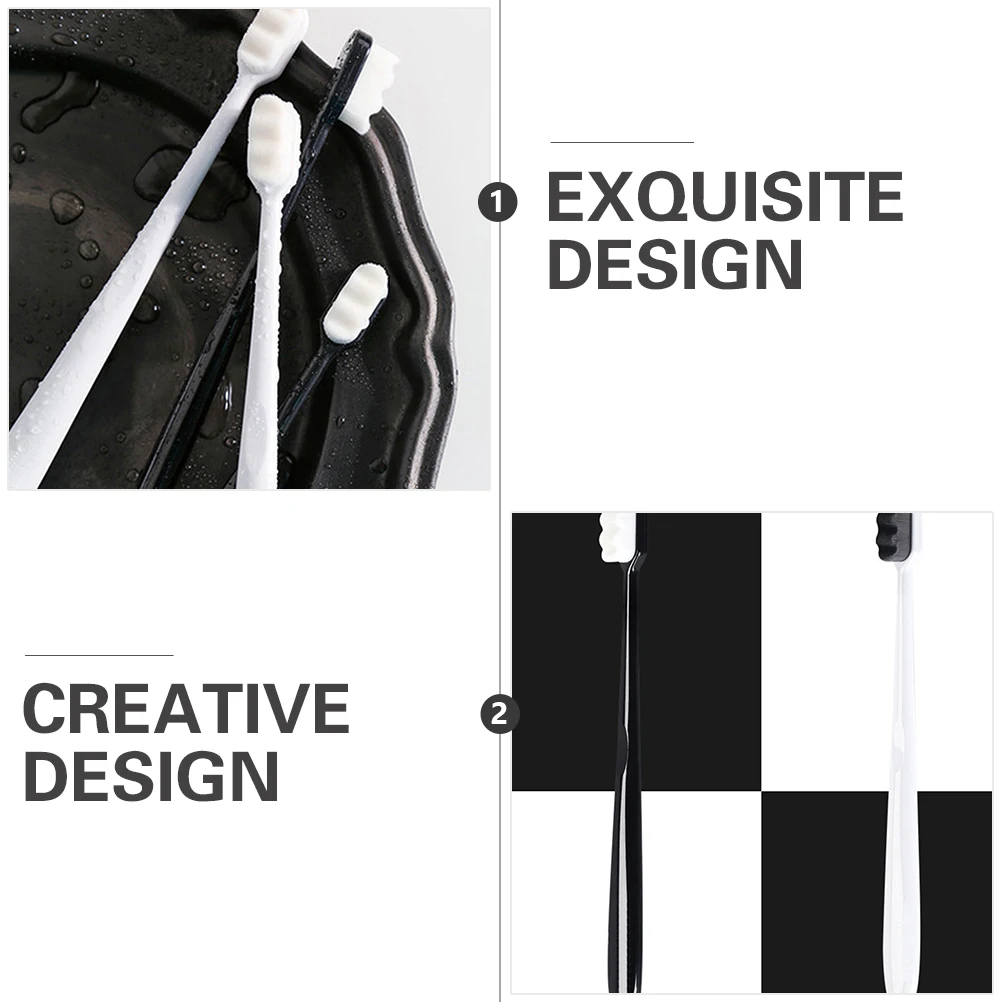 

6 Pcs Ultra-fine Soft Bristles Toothbrushes Sensitive Teeth Micro Nano Abs Handle Extra Strong Pregnant Women