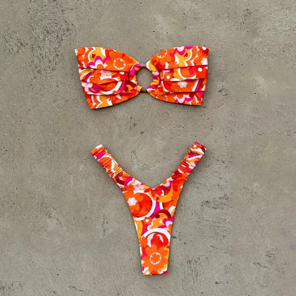 Micro Bikini Push Up Women Swimsuits 2026 Sexy Female Swimwear Brazilian Bikini Set Thong Biquini Swim Suits Print Beachwear view 2