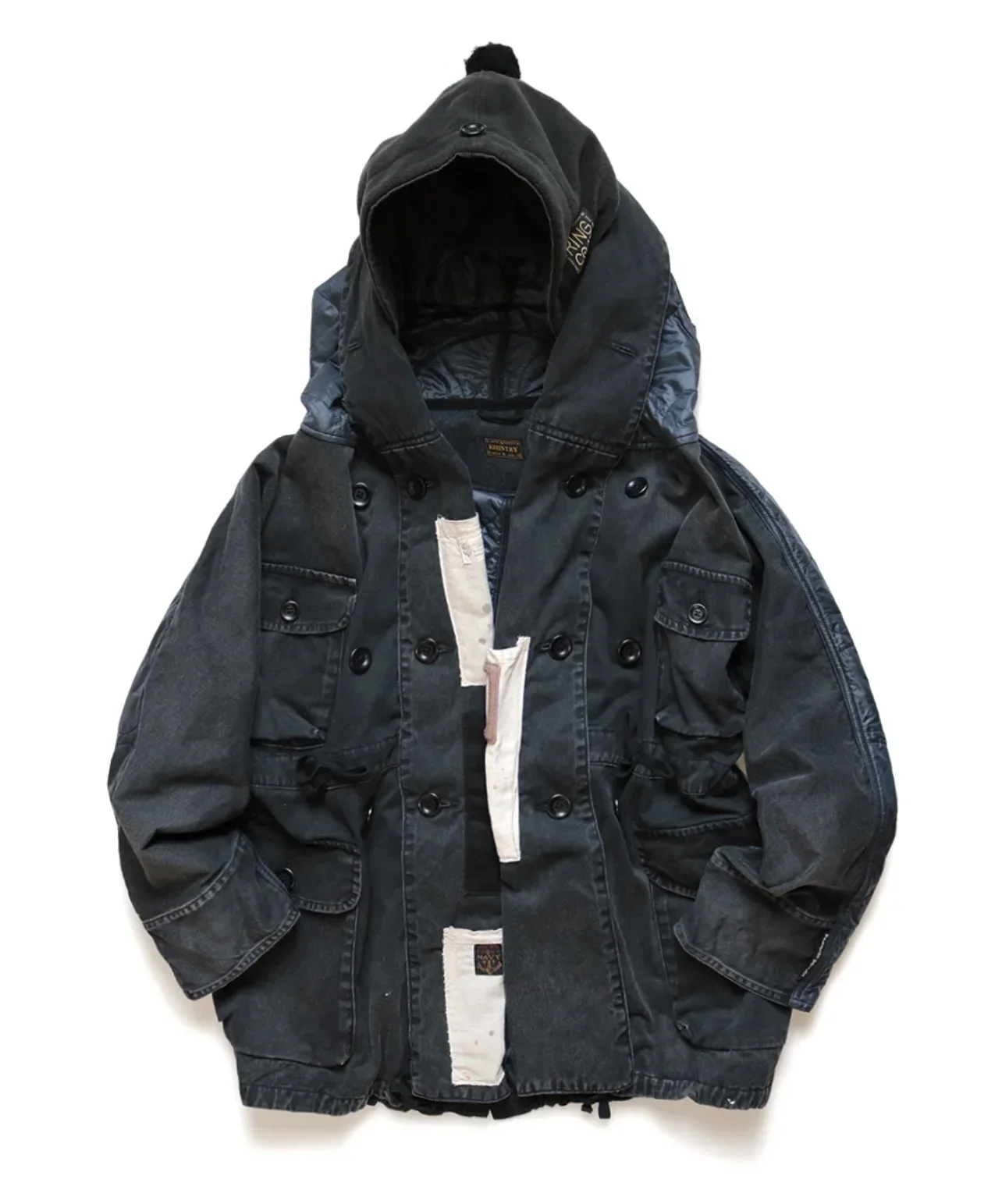 23aw Kapital Hirata und Hiroshi Casual Batik Wash Kapuze Patchwork Baumwoll jacke für Männer Neuankömmling Parka Mantel