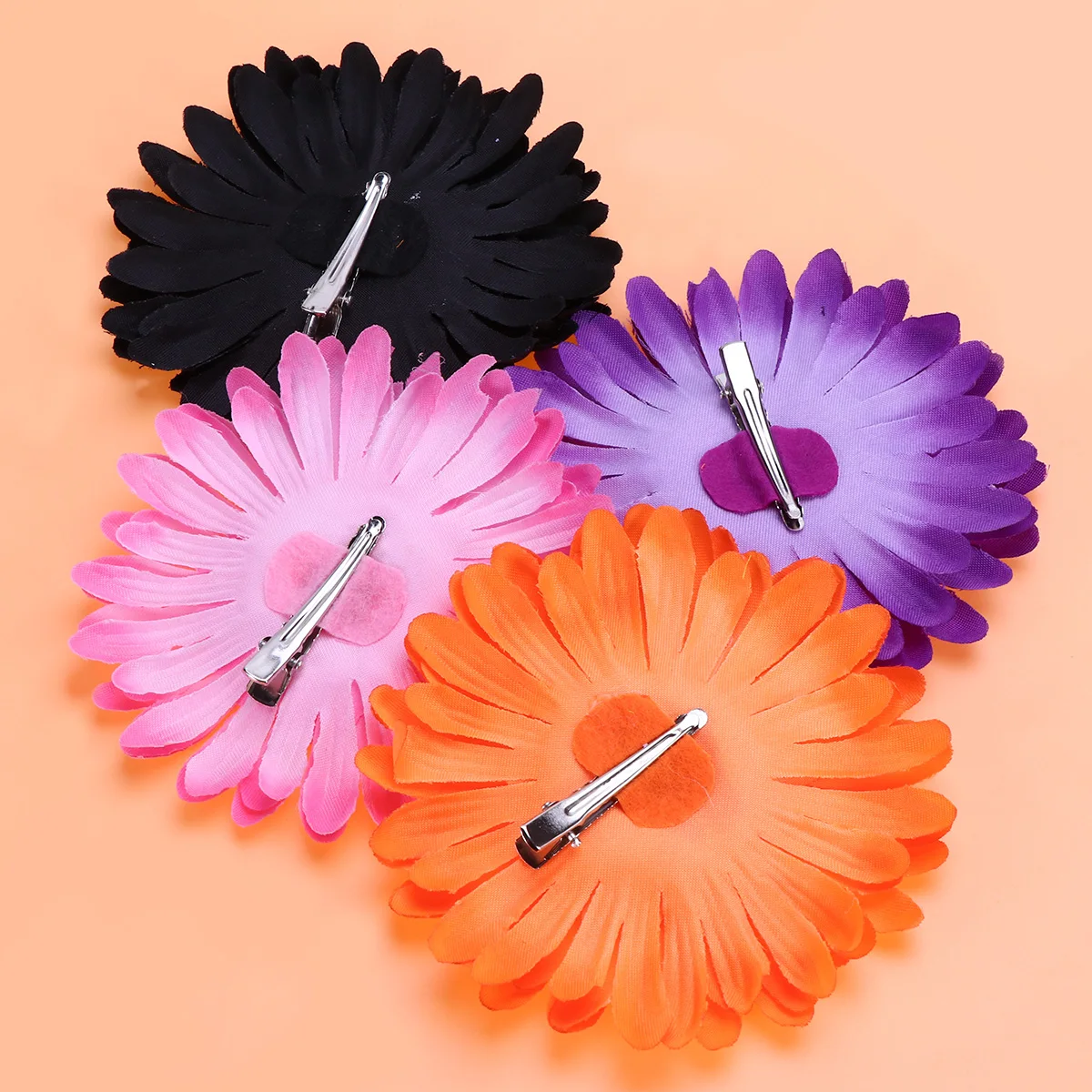 

15 Pcs Flower Hairpins Colorful Daisy Felt Fabric Tear Resistant Clips for Girls Prom Party Accessories