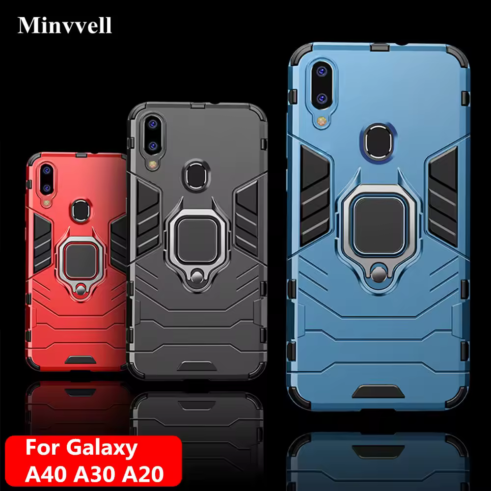 Чехол 4 в 1 для Galaxy Samsung a40 a30 Чехол брони Держатель кольца для телефона Samsung a40 30 20 a10 a70 s8+s8
