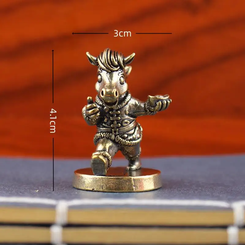 العتيقة النحاس الحرب الحصان مكتب دي النحاس الحرب الحصان مكتب الديكور السنة الصينية 2026 زودياك التميمة التماثيل غرفة المعيشة الديكور #5