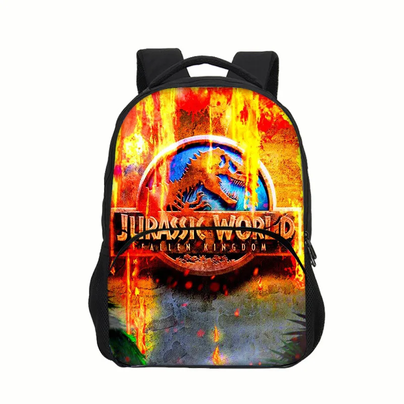 

Dinosaur Jurassic W-World Backpack for Kids Lightweight Schoolbag Waterproof Casual Daypack with Pocket