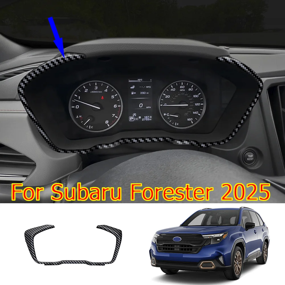 

ABS Carbon Fiber Dashboard Meter Frame Cover Trim For Subaru Forester 2025