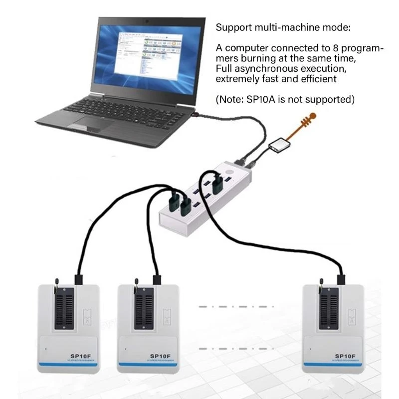 Dispositivo programmazione del programmatore SP10f portatile con indicatori LED e funzionalità numero serie automatico
