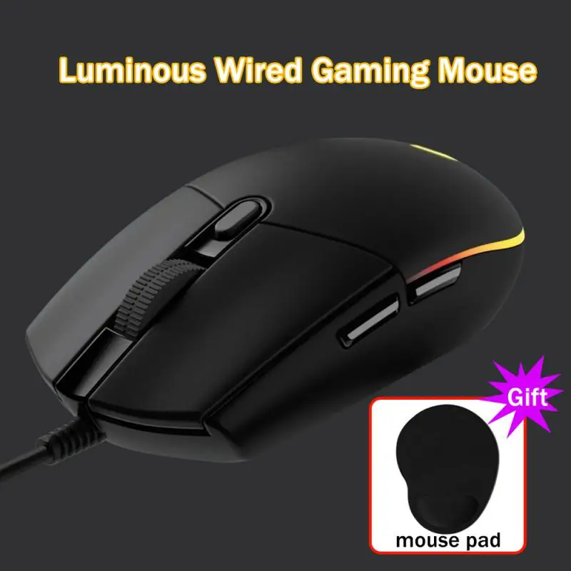 RYRA G102 Second-generation Mouse LED Luminous E-Sports Gaming Mouse Business Office Wired Mouse For Notebook Desktop Laptop