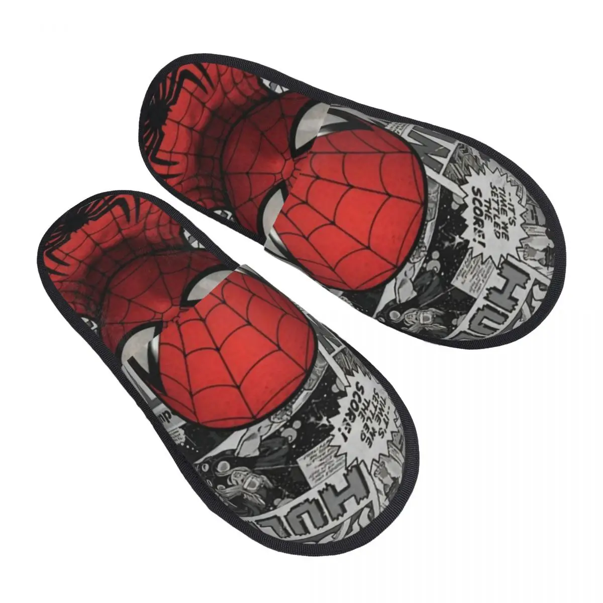 

Custom Spider Man Cartoon Superhero Soft Memory Foam House Slippers Women Comfy Warm Anti-skid Sole Slipper