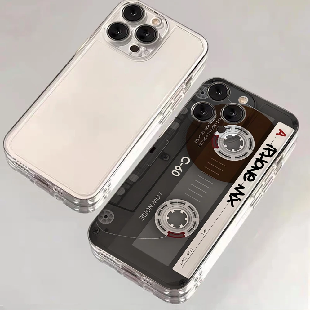 Retro Klare Handyhülle für Xiaomi Redmi Note 14 13 12 11 10 Pro Plus 4G 5G Redmi 13C Transparente TPU Kassetten-Kunst-Cover – Detail 10